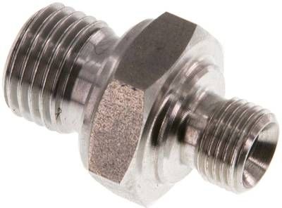 Hydraulik-Doppelnippel G 1/4"-G 1/8", 1.4571