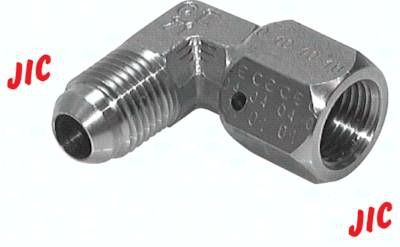 90°-Einschraubwinkel, UN 1 5/8"-12 (JIC), V4A