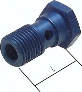 Hohlschraube, 1-fach G 1/2"-45,0mm, Aluminium