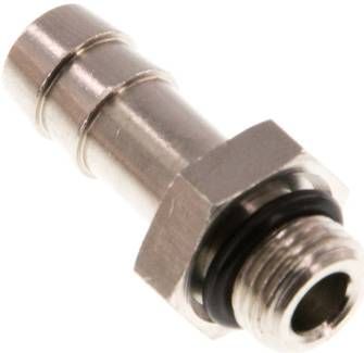 Gewindetülle mit O-Ring G 1/8"-8mm, Messing vernickelt