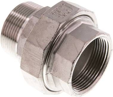 Verschraubung kon. dichtend, NPT 1 1/2"/NPT 1 1/2" (IG/AG)