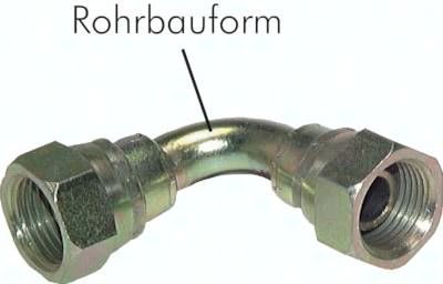 90°-Winkelverschraubung,60°Konus G 3/4" (IG), Stahl verzinkt