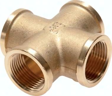 Kreuzstück G 3/8" (IG), 16 bar Messing