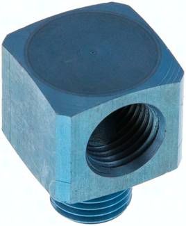 90°-Winkel G 1/4"(IG)-G 1/4"(AG), Aluminium