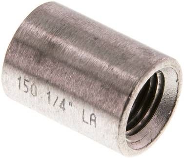 Rundmuffe NPT 1/4"-NPT 1/4", 16 bar 1.4408