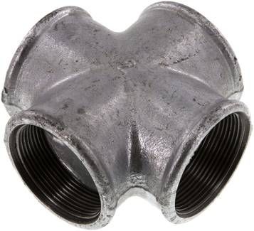 Kreuzstück Rp 2" (IG), 25 bar Temperguss verzinkt