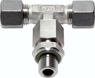 Einstellb. T-Schneidringver-schraub.16 S-M 22 x 1,5, Klemmring 1.4571 (NC)