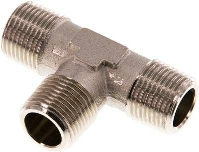 T-Stück R 3/8" (AG), Messing vernickelt