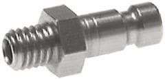 Kupplungsstecker (NW2,7) M 5(AG), Messing vernickelt