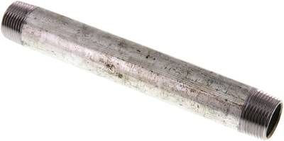 Rohrdoppelnippel R 3/4"-180mm, 50 bar, Stahlrohr ST 37 verzinkt