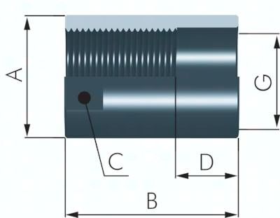 Anschlaghülse M 6 x 0,5