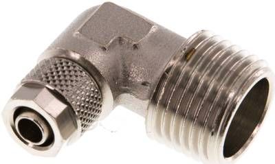 Winkel-Verschraubung R 1/2"-8 x 6mm, Messing vernickelt