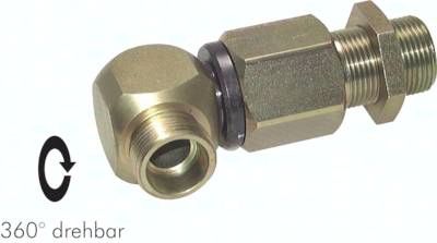 Hochdruck-Winkel-Schott-Drehverschraubung 25 S