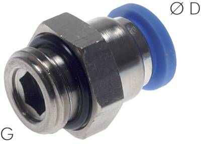 Gerader Steckanschluss G 1/4"-8mm, IQS-Standard