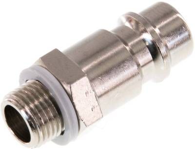Kupplungsstecker (NW7,2) G 1/8"(AG), Messing vernickelt