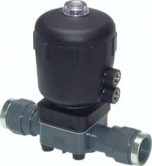 PVC-Membranventil (NC) PVC / EPDM, 32 mm Klebemuffe