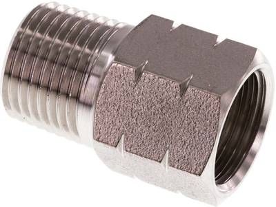 Reduziernippel NPT 1/2"(AG)-G 1/2"(IG), 40 bar 1.4571