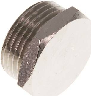 Verschlussstopfen Außenskt. G 1", 16 bar Messing vernickelt