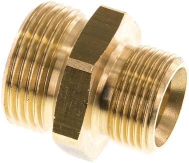 Doppelnippel G 1"-G 3/4", 16 bar Messing/Rotguss