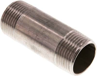 Rohrdoppelnippel R 1"-80mm, 20 bar 1.4571