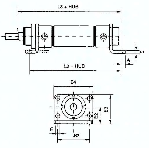 Fußwinkel für Rundzylinder, Ø 32 mm
