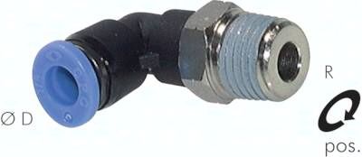 Winkel-Steckanschluss UNF 10-32-5/32" (3,97 mm), IQS-Standard