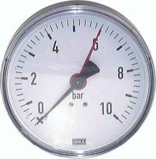 Manometer waagerecht, 80mm, 0 - 6 bar
