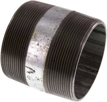 Rohrdoppelnippel R 3"-80mm, 50 bar, Stahlrohr ST 37 verzinkt