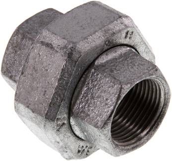 Verschraubung kon. dichtend Rp 3/4" (IG),25 bar Temperguss verzinkt