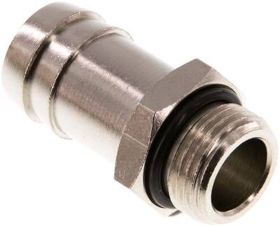 Gewindetülle mit O-Ring G 3/8"-16mm, Messing vernickelt