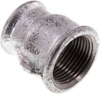 Rundmuffe Rp 1"-Rp 3/4", 25 bar Temperguss verzinkt