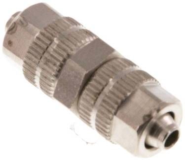 Gerade Verschraubung 4,3 x 3mm-4,3 x 3mm, Messing vernickelt
