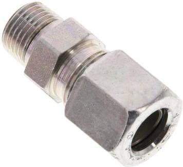 Gerade Schneidringverschr. 8 LL-R 1/8", Stahl verzinkt