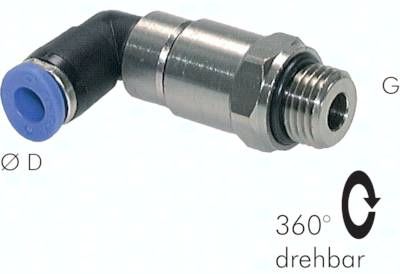 Winkel-Schnelldrehverschrau-bung G 1/8"-4mm, IQS-Standard