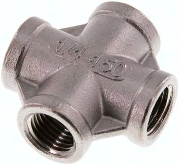 Kreuzstück Rp 1/4" (IG), 16 bar 1.4408