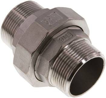 Doppelnippel trennbar R 1 1/2"-R 1 1/2", 16 bar 1.4408