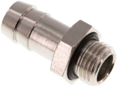 Gewindetülle mit O-Ring G 1/4"-12mm, Messing vernickelt