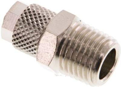 Gerade Verschraubung R 1/4"-6 x 4mm, Messing vernickelt