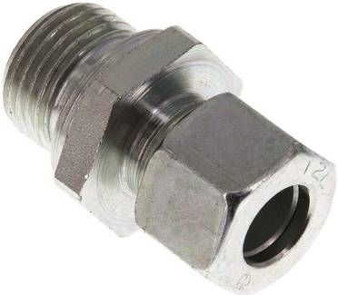 Gerade Schneidringverschr. 12 L-G 1/2", Stahl verzinkt