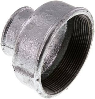 Rundmuffe Rp 3"-Rp 1 1/2", 25 bar Temperguss verzinkt