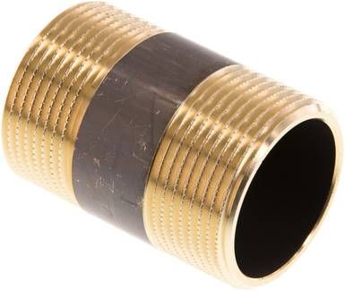 Rohrdoppelnippel G 1 1/4"-60mm, 16 bar Messing