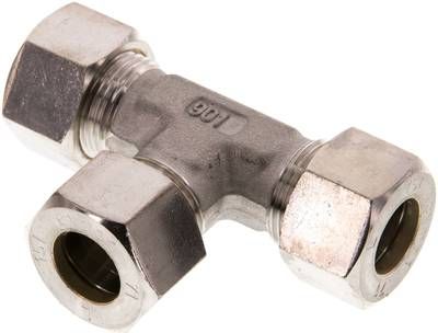 T-Schneidringverschraubung 15 L, Klemmring 1.4571 (NC)