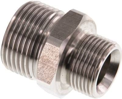 Doppelnippel G 1"-G 3/4", 40 bar 1.4571