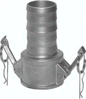 Kamlock-Kupplung (C) 38mm Schlauch, Edelstahl (1.4408)