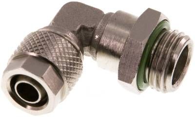 Winkel-Drehverschraubung G 1/4"-8 x 6mm, Messing vernickelt