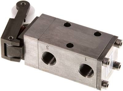 3/2-Wege-Endschalter, G 1/4", mit Rollenhebel, Edelstahl