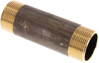 Rohrdoppelnippel G 1 1/4"-120mm, 16 bar Messing