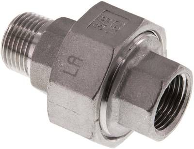 Verschraubung flach dichtend Rp/R 3/8" (IG/AG)