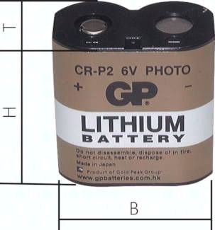 Batterie 35 x 19,5 x 36 mm (B x T x H) (CR-P2), 1 Stk., Lithium (Fotoapparate)