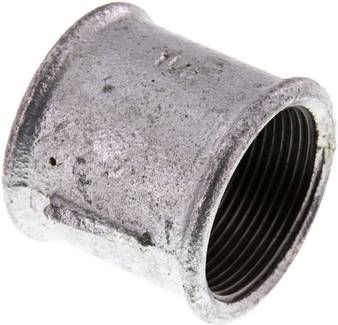 Rundmuffe Rp 1 1/2"-Rp 1 1/2", 25 bar Temperguss verzinkt